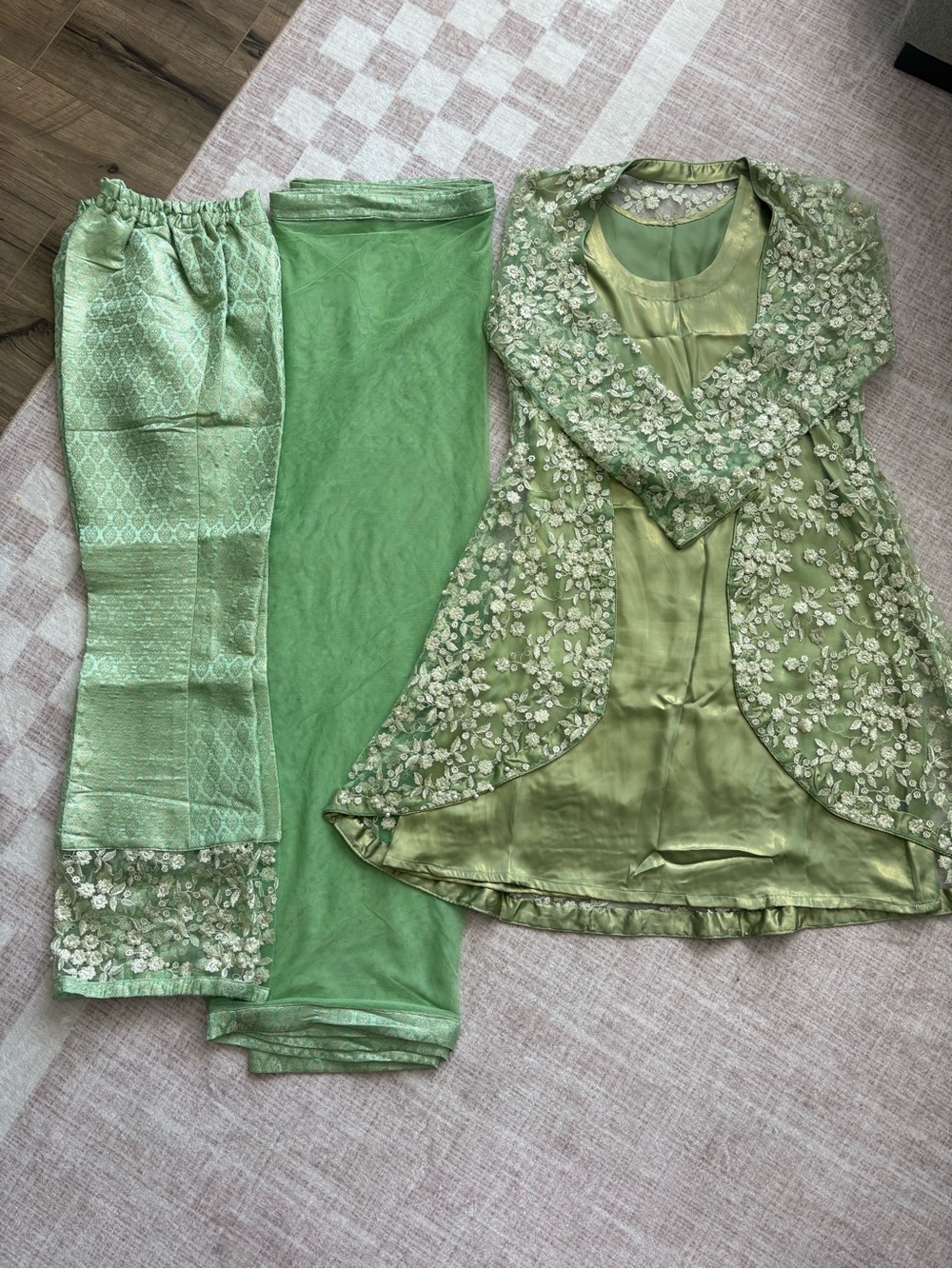 Light Green Embroidered Formal Women’s Indian Pakistani Suit